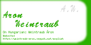 aron weintraub business card