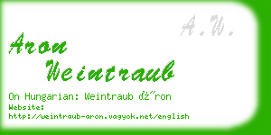 aron weintraub business card